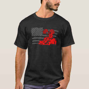 Camiseta Kart Racing Driver American Flag Open Wheel
