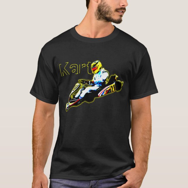 Camiseta Karting no amarelo (Frente)
