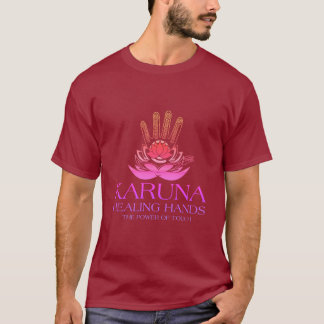 Camiseta Karuna Healing Mãos Massage Therapy & Reiki