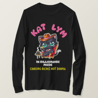 Camiseta Kat Lym In Billionaire Mode- Black cat