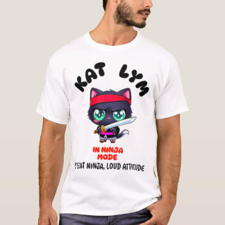 Camiseta Kat Lym In Ninja Mode Black Cat