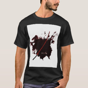 Camiseta Katana negra escura de sangue dos Rios de Sangue