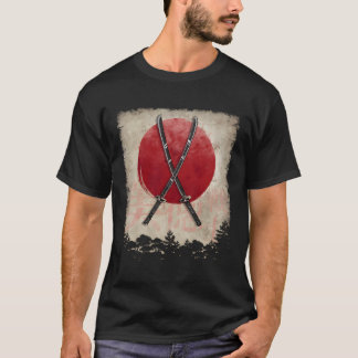 Camiseta Katana Swords no Japão Samurai Encaixam Espadas Ja