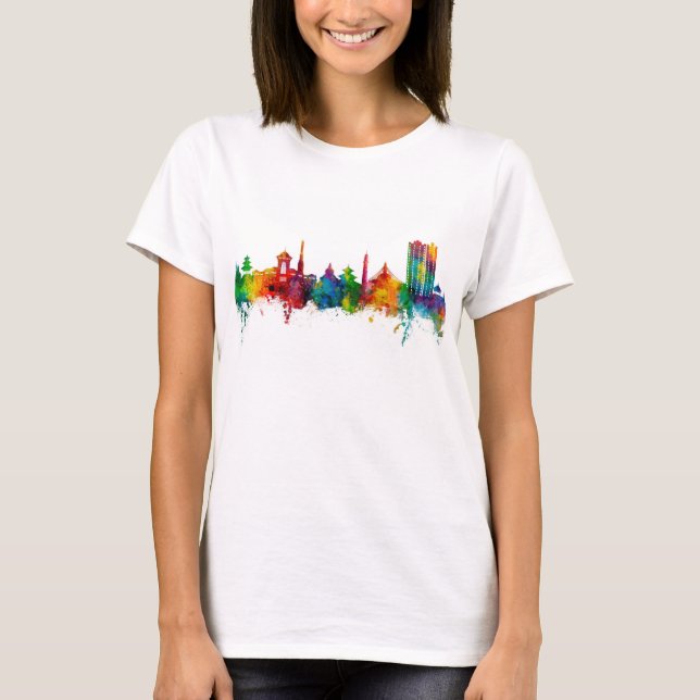 Camiseta Kathmandu Nepal Skyline (Frente)