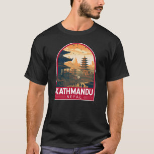 Camiseta Kathmandu Nepal Viagem Art Vintage