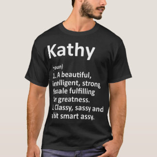 Camiseta KATHY Definição Nome Personalizado Engraçado Natal