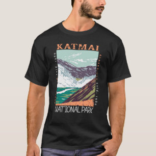 Camiseta Katmai National Park Alaska Vintage Distressão