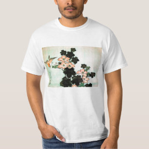 Camiseta Katsushika Hokusai (葛飾北斎) - hibiscus e par