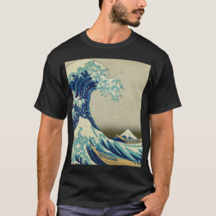 Camiseta Katsushika Hokusai - A onda do Excelente de Kanaga