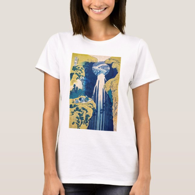 Camiseta Katsushika Hokusai - Amida Falls (Frente)