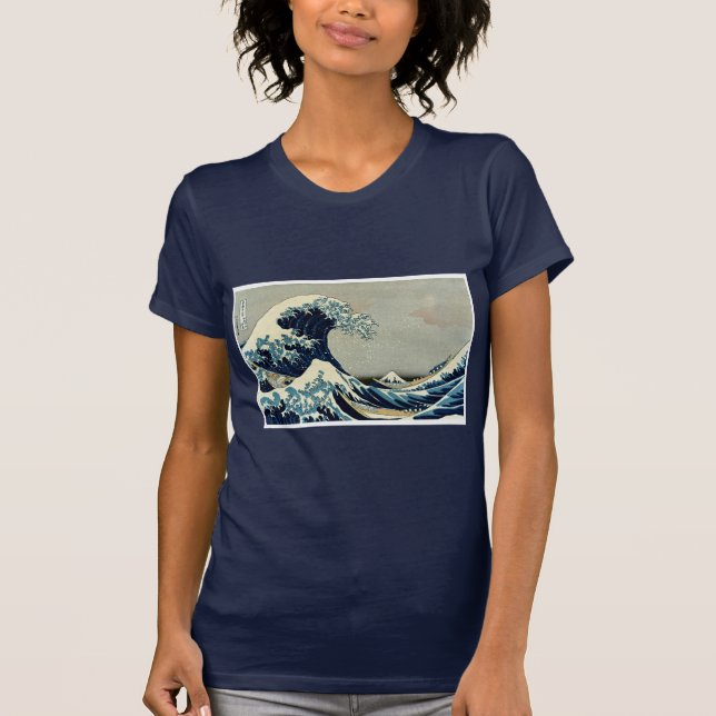 Camiseta Katsushika Hokusai é a onda de Excelentes de Kanag (Frente)