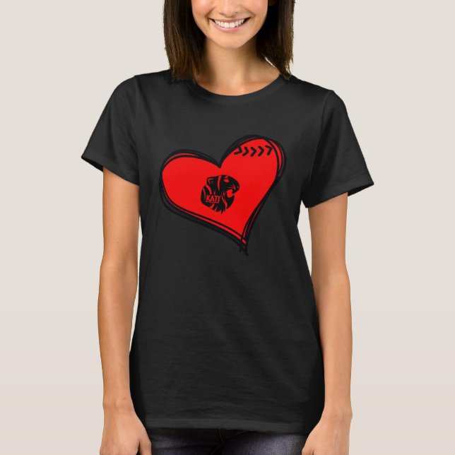 Camiseta Katy Tigers Baseball Heart (Frente)