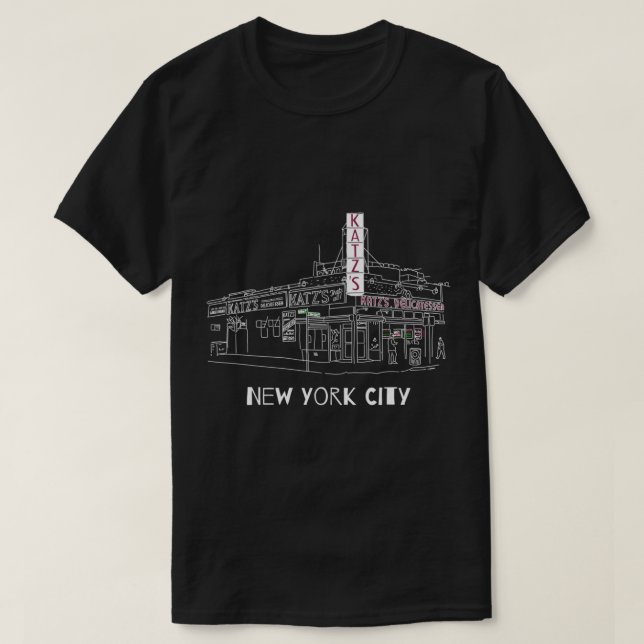 Camiseta Kat'z Deli New York City for Reuben Sandwich Fans  (Frente do Design)