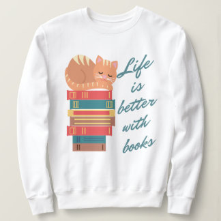 Camiseta Katze Bücher Lesen Spruch Paws and Books Design