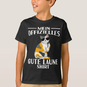 Camiseta Katze Mittelfinger Mein Offizielles Gute Laune