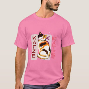 Camiseta Katze, Simples Gato De Dia de os namorados Gato Da