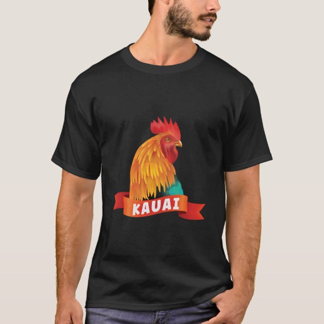 Camiseta Kauai Chicken Rooster Style Garden (Frente)