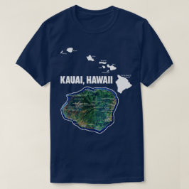 Camiseta Kauai Havaí Com Ilhas Havaianas