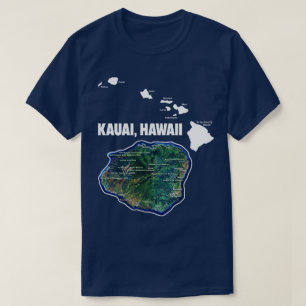 Camiseta Kauai Havaí Com Ilhas Havaianas