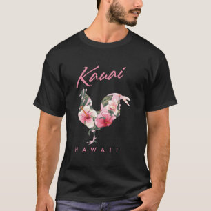 Camiseta Kauai Havaí Flor Hibisco Frango