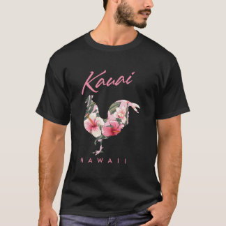 Camiseta Kauai Havaí Flor Hibisco Frango
