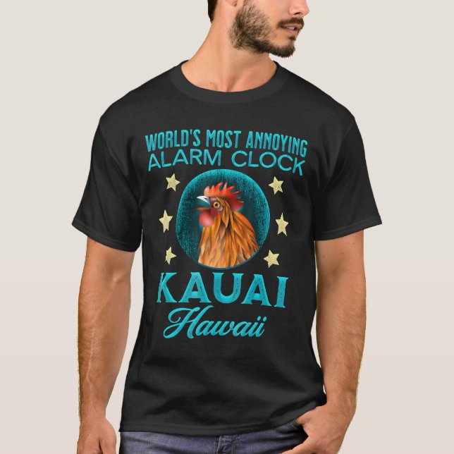 Camiseta Kauai Hawaii - Alarm Clock - Galinha Rooster Souve (Frente)