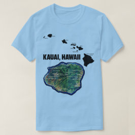 Camiseta Kauai Hawaii Com Ilhas Havaianas