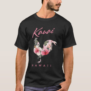 Camiseta Kauai Hawaii Flower Hibiscus Chicken