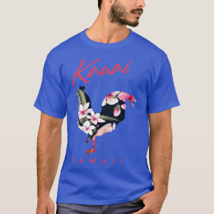 Camiseta Kauai Hawaii Flower Hibiscus Chicken Lover Souveni