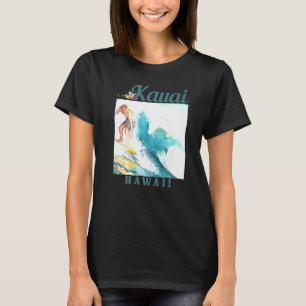 Camiseta Kauai Hawaii surfando no Havaí Surf Surfer Vintage