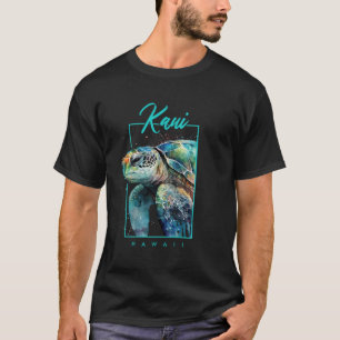 Camiseta Kaui Hawaii Watercolor Sea Turtle Retrato