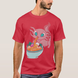Camiseta Kawaii Anime Axolotl Ramen Bowl 557