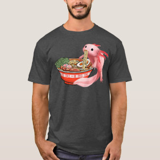 Camiseta Kawaii Anime Axolotl Ramen Japonês Donativos
