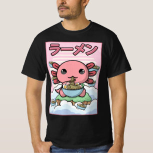 Camiseta Kawaii Anime Axolotl Ramen Noodle Women Boys G