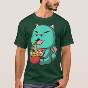 Camiseta Kawaii Anime Dragon Aodles Asiáticos Ramen Japonês