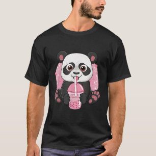 Camiseta Kawaii Anime Giant Panda Bear Boba Bubble Tea Japa