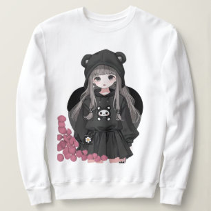 Camiseta Kawaii Anime Girl Hoodie Aestic Sweatshirt