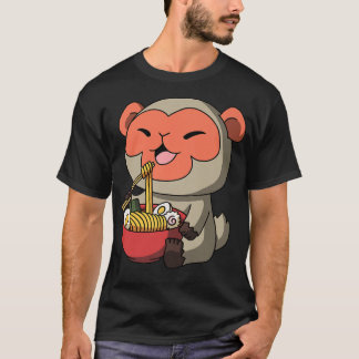 Camiseta Kawaii Anime Macaque Macaco Macaco Macaco Macacos