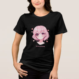 Camiseta Kawaii Anime Menina Dia dos Namorados