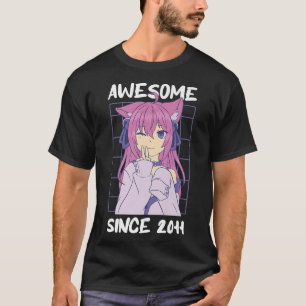 Camiseta Kawaii Anime Merch 11 Birthday Girl 11 anos