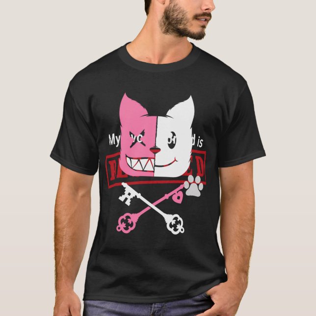 Camiseta Kawaii Anime Neko Girl Yandere Menhera Chan Pastel (Frente)