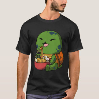 Camiseta Kawaii Anime Turtle Asian Noodles Japonês Ra