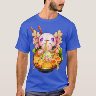 Camiseta Kawaii Axolotl Comendo Ramen Noodles Anime Kids Te