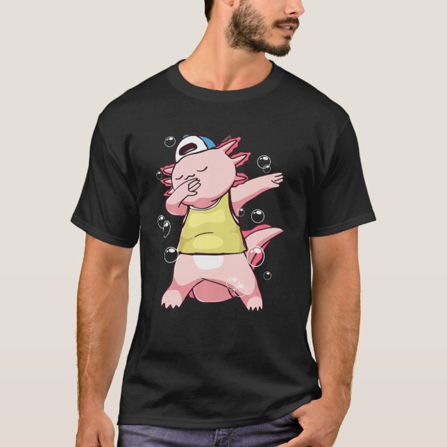 Camiseta Kawaii Axolotl Dabbing Funny Dabber Dab (Frente)