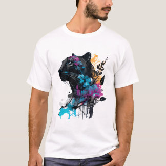 Camiseta Kawaii Big Black Cat