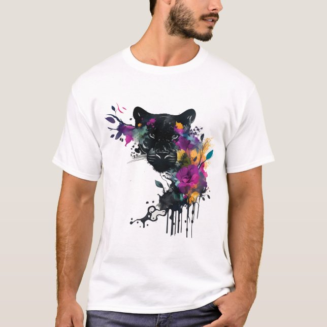 Camiseta Kawaii Black Panther (Frente)
