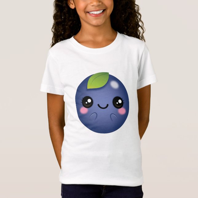 Camiseta Kawaii Blueberry (Frente)