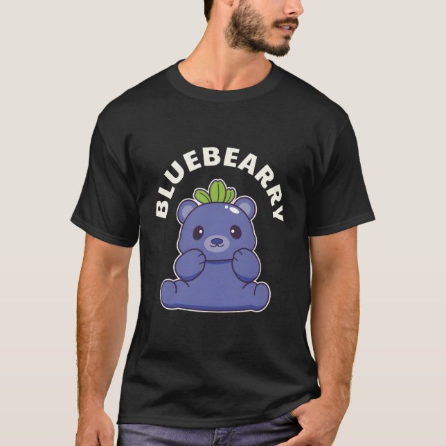 Camiseta Kawaii Blueberry Bear (Frente)