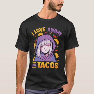 Camiseta Kawaii Blushing Otaku Girl - Eu Amo Animes E Taco