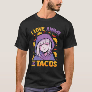 Camiseta Kawaii Blushing Otaku Girl - Eu Amo Animes E Taco